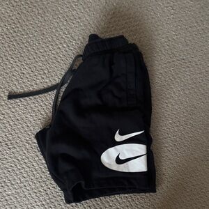 Nike Mens Black Shorts with White Logo